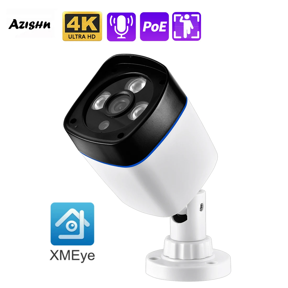 4K POE IP Camera  8MP 5MP 4MP 3MP Outdoor Waterproof H.265 Security Surveillance Bullet CCTV Camera Human Detection XMEYE