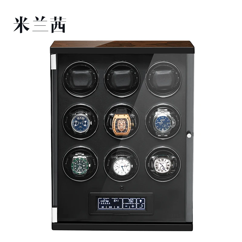 MELANCY Automatic Winder Vibrator Mechanical Watch Smart Rotary Placer Wooden Watch Box Safety Anti-magnetic Home