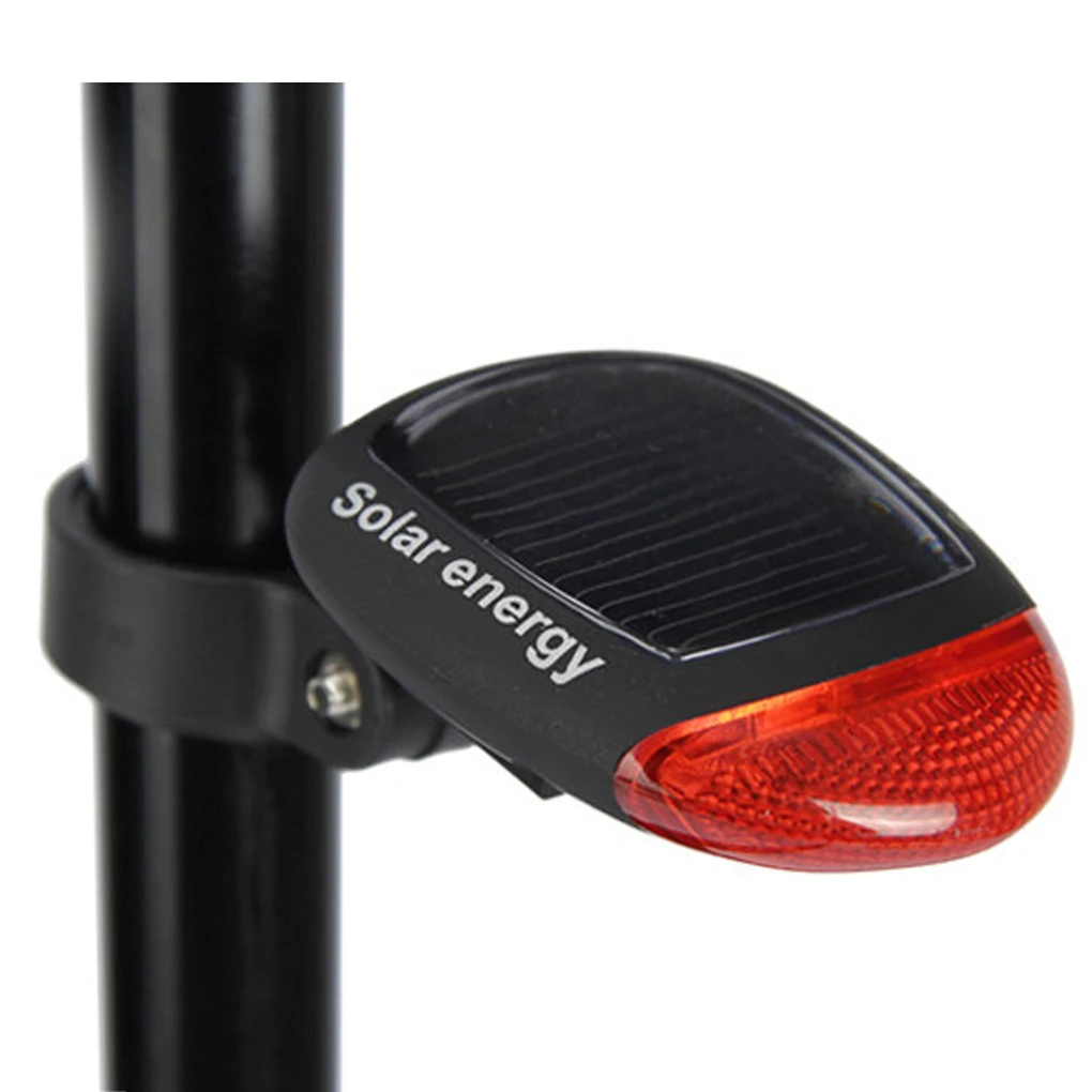 Solar Powered Bicycle Cycling Light Taillights Rechargeable Waterproof