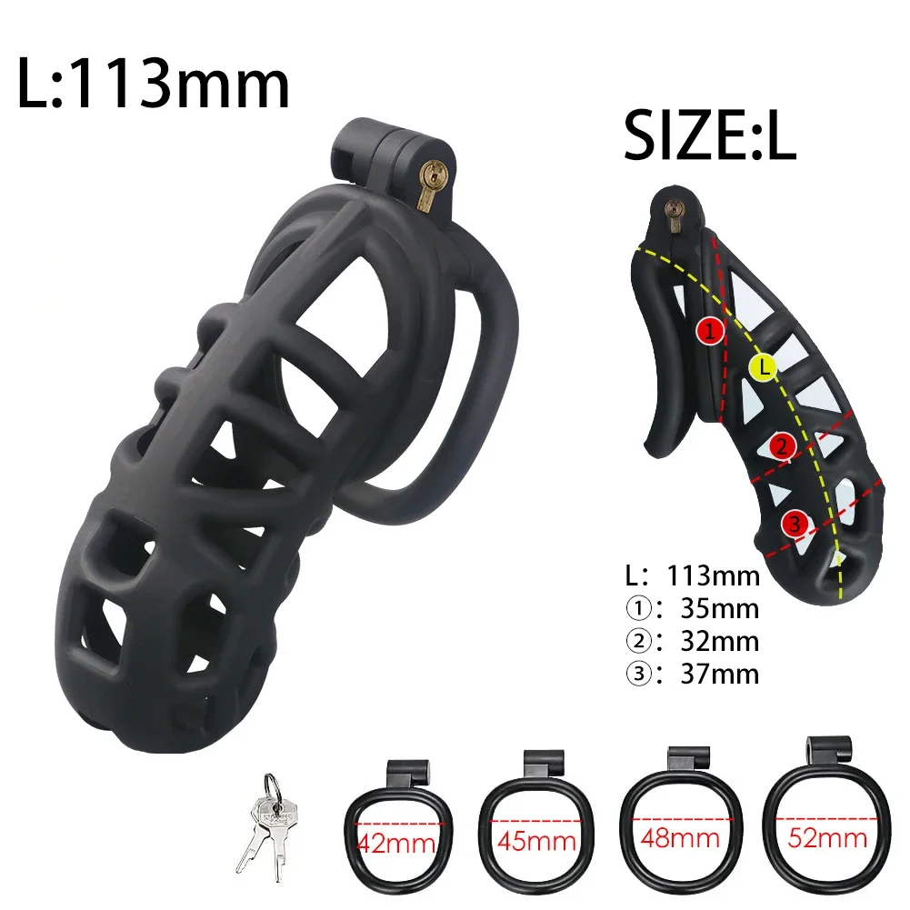 Male Chastity Cage Erotic Urethral Lock Sex Toys Device Penis Ring Male with 4 Size SM Products Cage Chastete Penis Sleeve sex toys