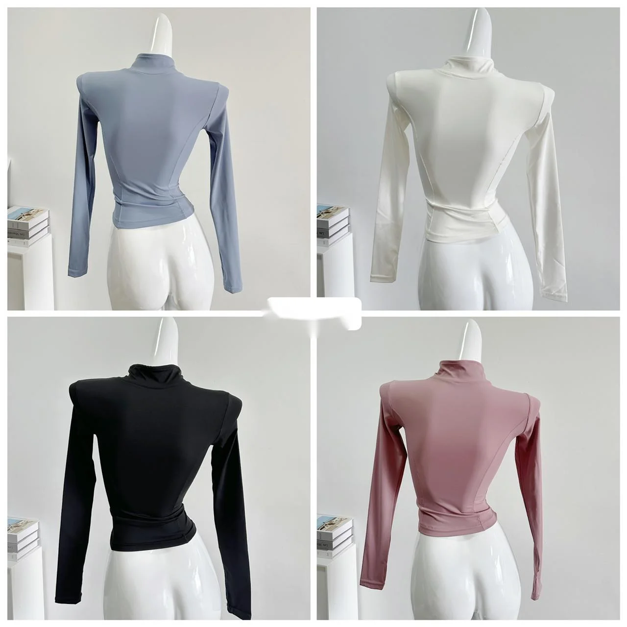 Giacca fitness da donna, top attillato ad asciugatura rapida, manica lunga da corsa professionale, allenamento Pilates, completo da yoga_voghion.com