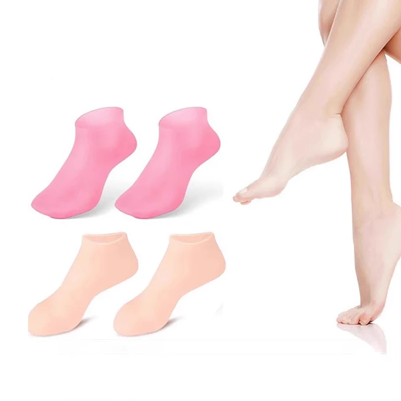 1Pair Moisturizing Silicone Socks/Gloves Feet Hand Care Spa Gel Heel Hand Skin Care Tool Exfoliating and Preventing Dryness