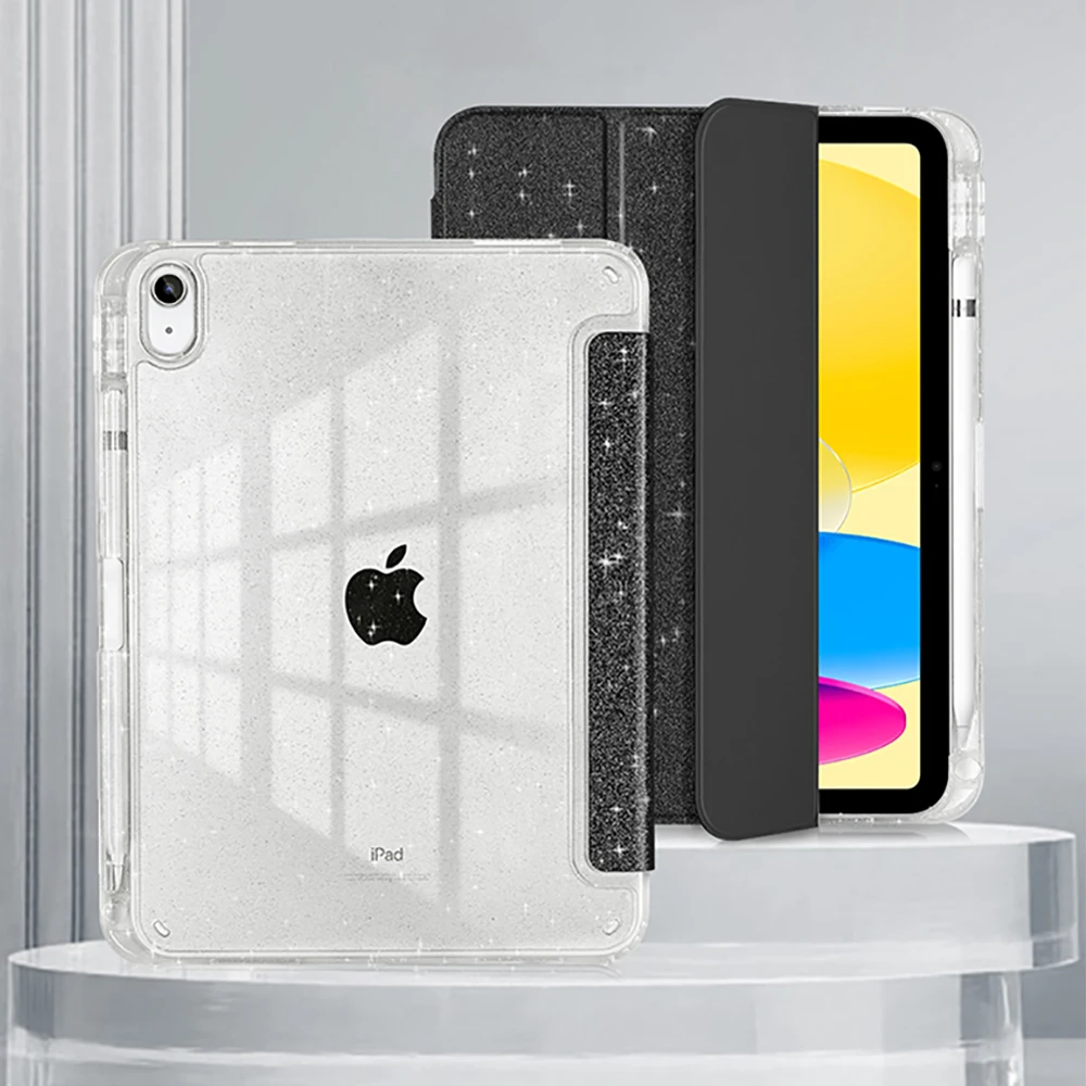 حافظة كمبيوتر لوحي لامعة لجهاز iPad A16 2025 مع حا...