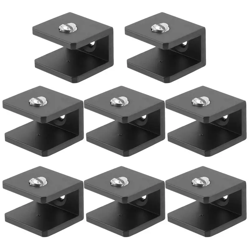 Shelf Glass Clamp Brackets Bracket Support Adjustable Floating Holder Clipmounts Partition Desk Wall Mounting Mount glass shelf clamp holder shelf support brackets