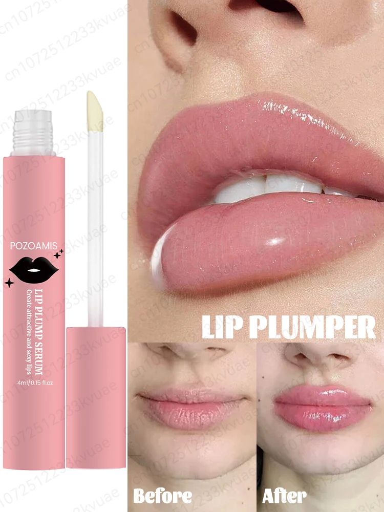 Instant Volumising Lip Plumper Oil Collagen Lip Gloss Moisturizer Repair Lip Extreme Volume