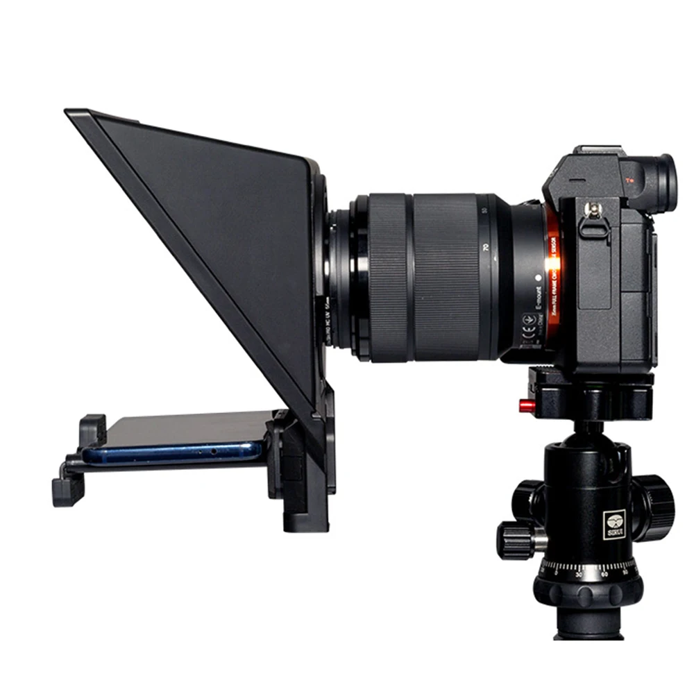 FEELWORLD 휴대용 텔레프롬프터 TP2 DSLR 카메라(원격 제어 전화 녹음 포함) 미니 Inscriber 모바일 텔레프롬프터