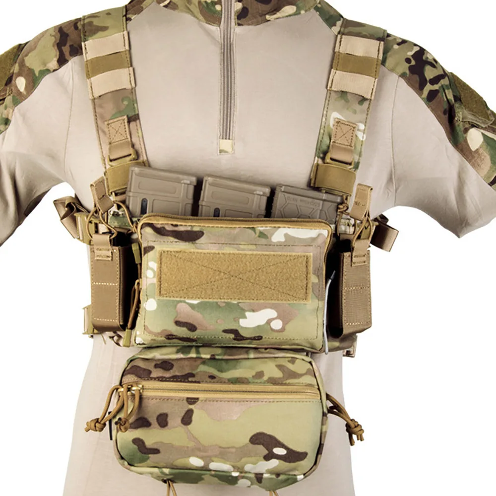 Tactifans D3 Taktische Brust Rig Weste CRM H Harness M4 5,56 Magazin Einsatz Flatback Integriertes Jagd Zubehör 500D Nylon – Detail 17