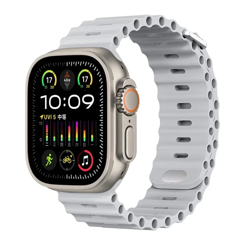 Premium Ocean Silicone Strap for Smartwatch - Durable & Stylish Wristband