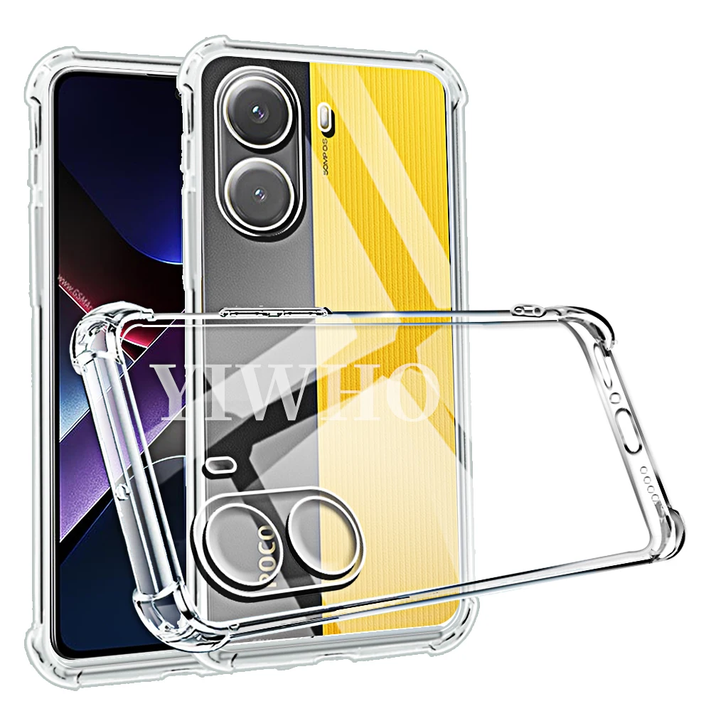 Stoßfeste Handyhülle für Xiaomi Poco X7 Pro X6 X5 X4 X3 Pro NFC Transparente Clera-Rückseite Pocco Poxo X7pro 5g Handyhüllen