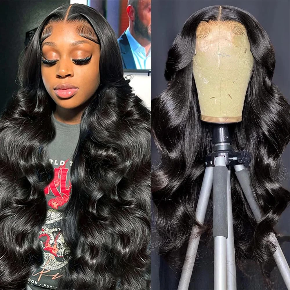 

13x4 13x6 HD Transparent Body Wave Lace Front Wigs Pre Plucked Lace Frontal Wig Human Hair Wigs For Women 4x4 Closure Wig