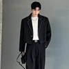LUZHEN Original Metal Buckle Placket Design Blazer Short Jacket Men's Fashion Elegant Korean 2025 Spring New Trendy Coat LZ3653 2