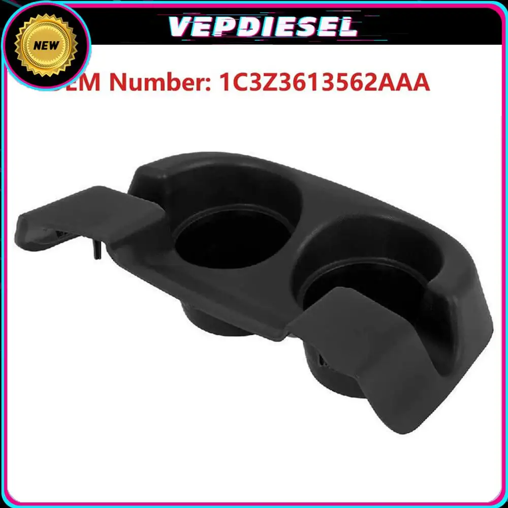 

New Black Car Cup Holder Center Console Double Holder Replacement 1C3Z3613562AAA for Ford Trucks F250 F350 F450 F550 2001-2004