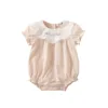 In Stock! 2024 Summer New Ins Style Girl Child Cute Wild Lou Pink Romper 5