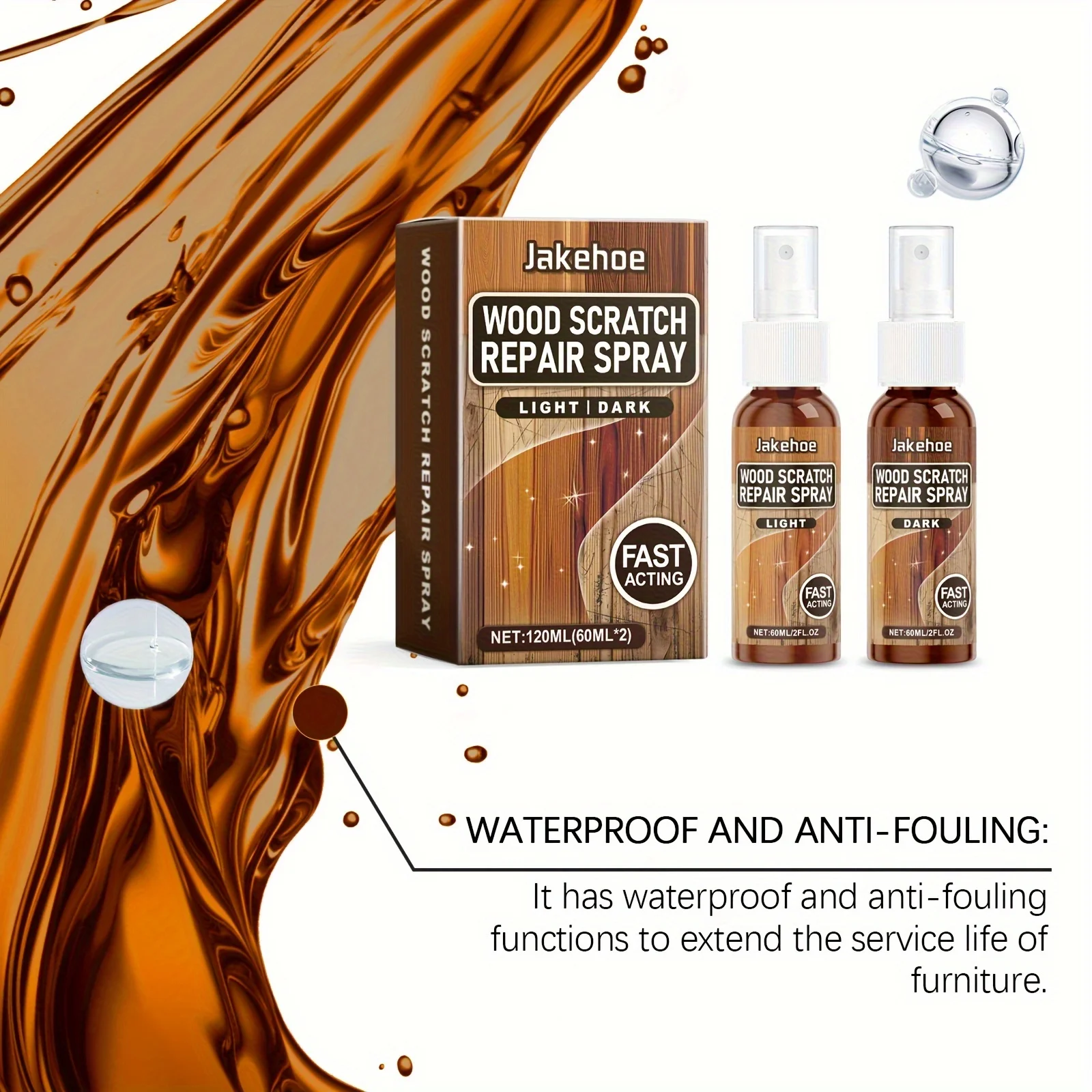 Wood Scratch Remover Desk Scratch Restorer Filler Floor Polish and Natural Shine Dark Wood Furniture And Floor Cover Scratches