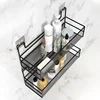 Wall-mount Bathroom Shelf Shower Shampoo Rack Toilet Accessories Kitchen Free Punch Condiment Storage Basket Bathroom Organizer 6