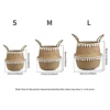 Handmade Seagrass Storage Basket Foldable Laundry Straw Wicker Rattan Seagrass Belly Garden Flower Pot home decor Planter Basket 6
