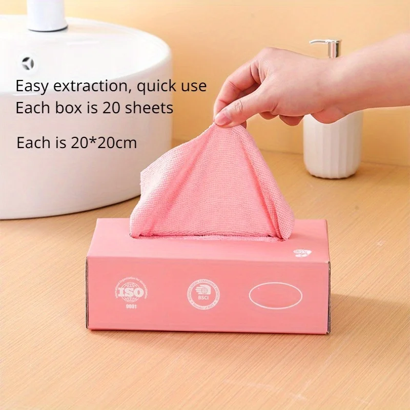 Lazy Rag Cleaning Cloths Ultra Absorbent Reusable Non-Stick Degreasing Quick Drying Versatile Cloths Kitchen Cleaning 20pcs