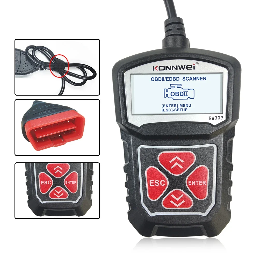 KONNWEI OBD1 Scanner Engine Fault Code Car Reader KW309 Automotive Scanner OBD2 Car Scanner pk ELM327 Repair Diagnostics Tool 2