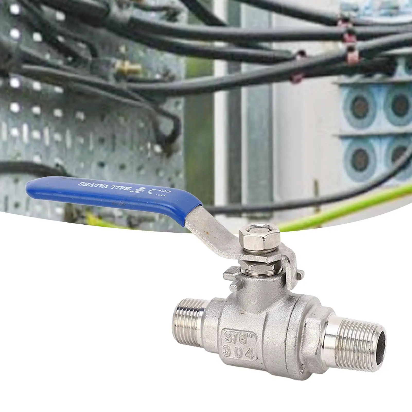 3/8in NPT Stainless Steel Full Port Ball Valve DN10-Durable Sealing for mechanical Equipment
