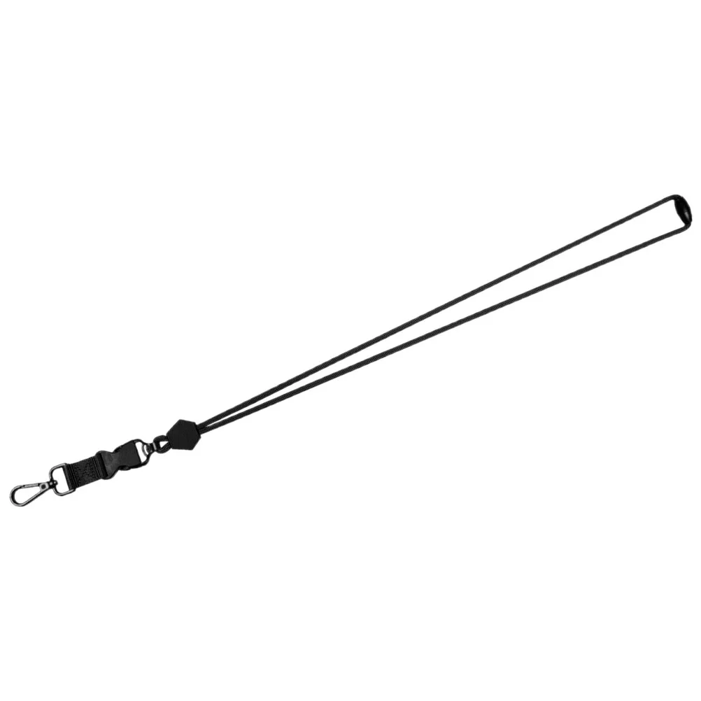 1Pc 블랙 헤비 듀티 배지 매는 밧줄 Id 카드 홀더 넥 스트랩 폴리 에스터 소재 전화 액세서리 휴대용 교수형 밧줄 매는 밧줄