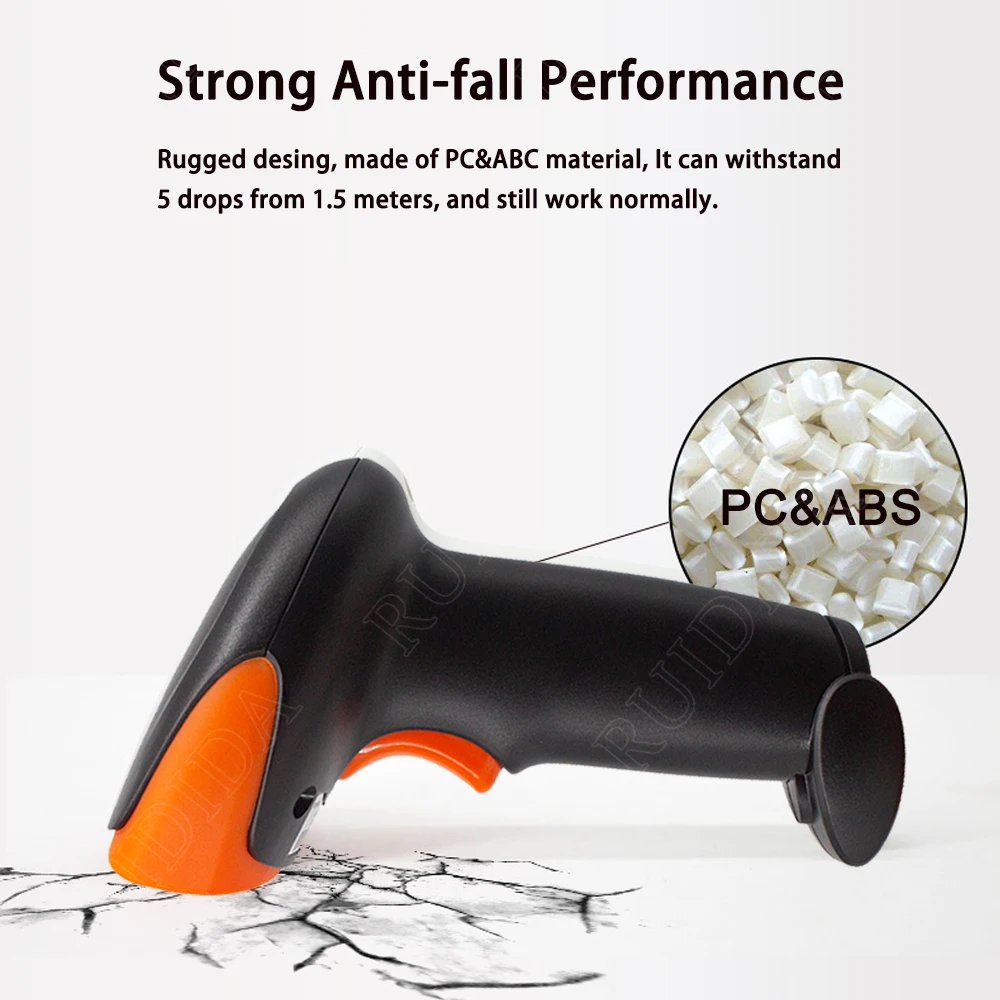 Code Bar Scanner 2d Wireless Barcod Reader or Wired Scanner or Bluetooth Barcode Reader Portable Handheld qr Code