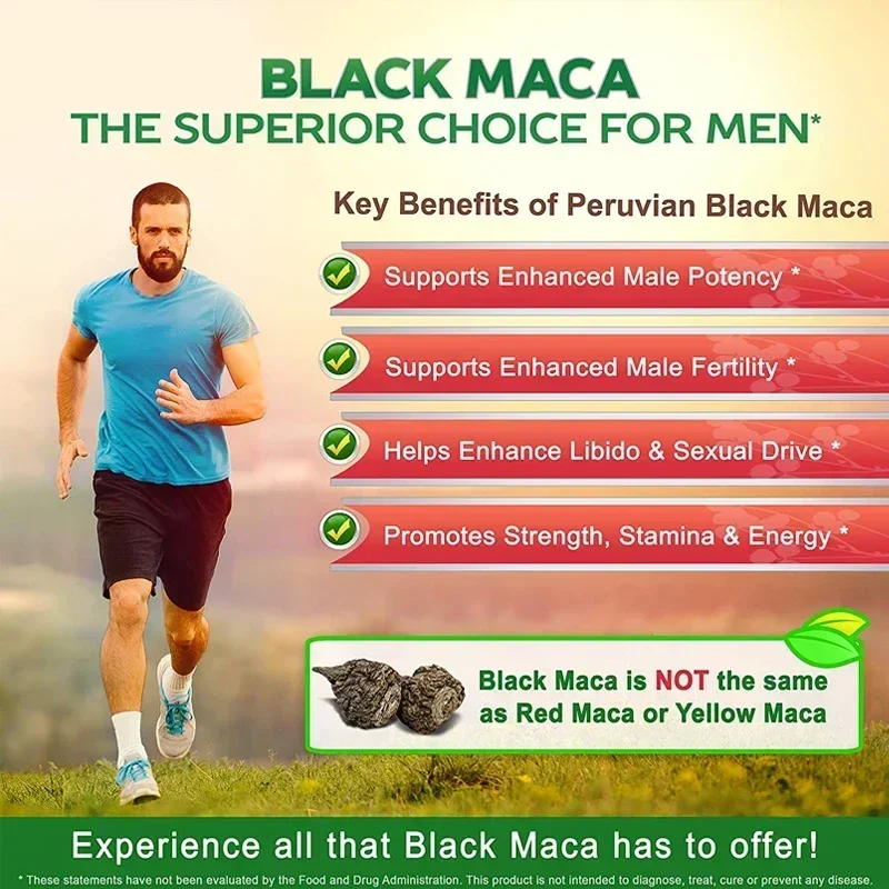 Black Maca Root-Enhances Male Energy, Vitality and Stamina, Balances Hormones, Improves Memory & Mental Clarity
