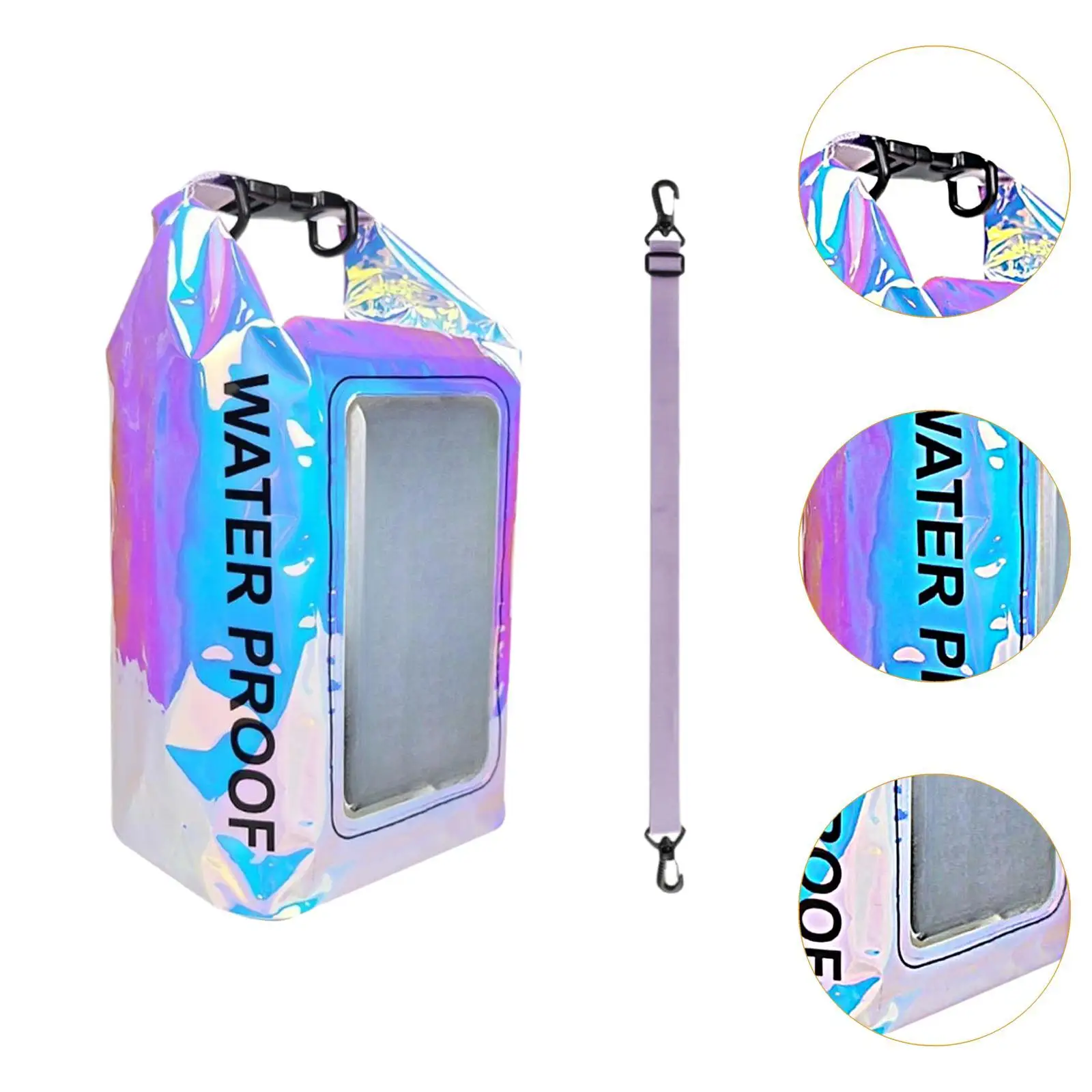 Waterproof Dry Bag 5L Portable Waterproof Storage Bag with Phone Case Roll Top Duffle for Travel Surfing Drifting Kayaking Beach