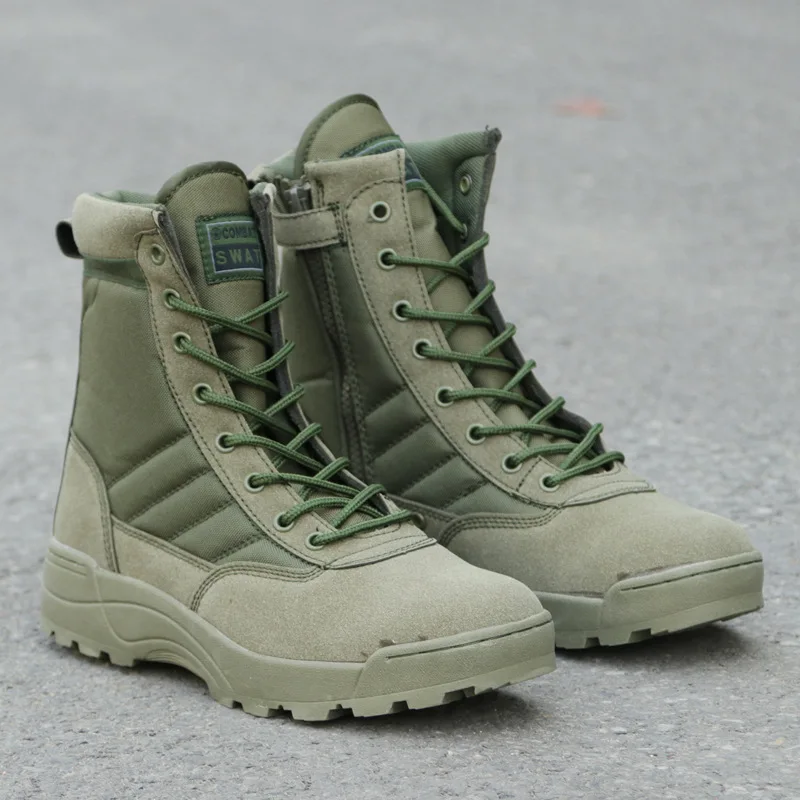 

2023 Leather Boots For Men Outdoor Combat Infantry Tactical Boots Ankle Men's Desert Combat Boot Hunting Work