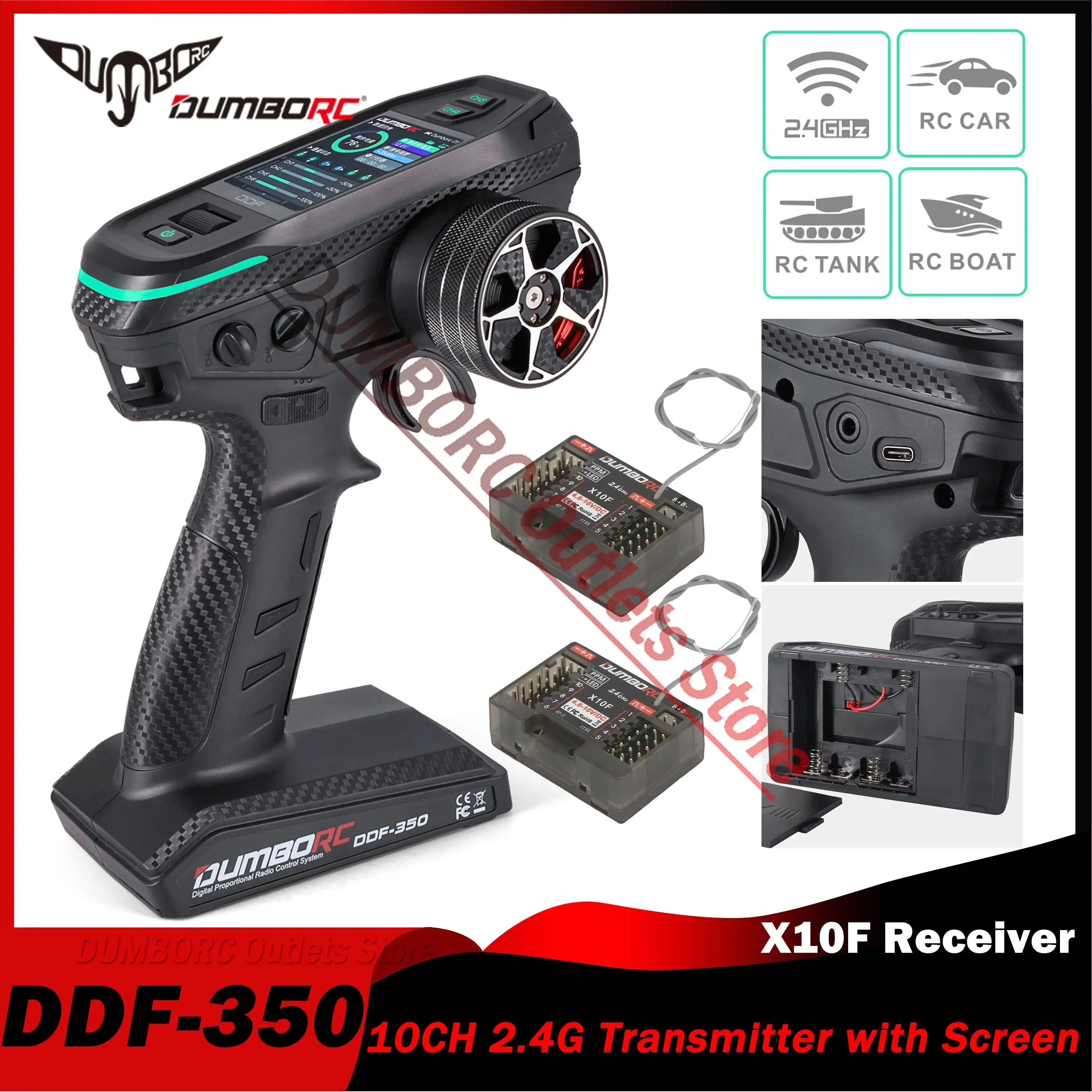 DUMBORC-DDF-350-10CH-RC-2-4Ghz-Digital-Radio-Transmitter-Remote ...