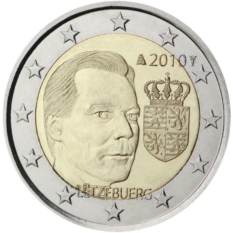Lussemburgo 2010 Moneta Commemorativa Henry Grand Duke Badge 2 Euro Unc