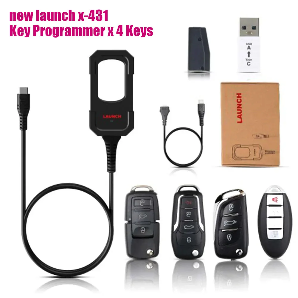 Best Launch X431 Key Programmer X 4 Keys Set Strumenti Di Programmazione Immo Funziona Con X431 Pad V/ Immo Elite/Immo Plus /Prog 3 A +++