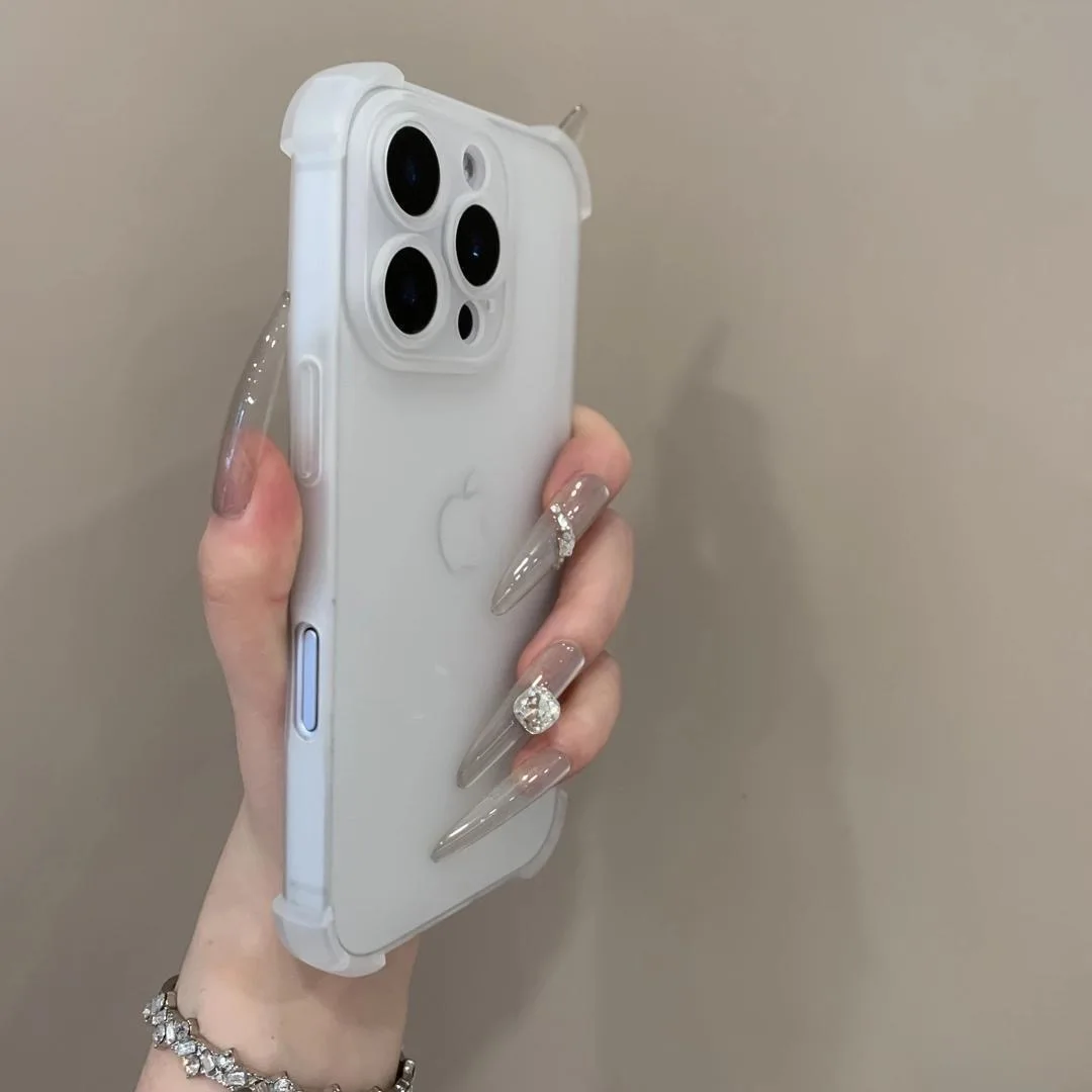 Matte Shockproof Ultra Thin Case with Transparent Camera Protection