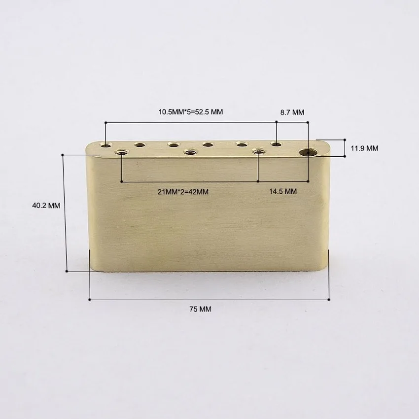 Ponte e Sistema de Tremolo de Guitarra Feito à Mão Bloco de Bronze para México Elétrica Conjunto Cordas Fen-der - Sq-uier cv 1 6 - Image 2