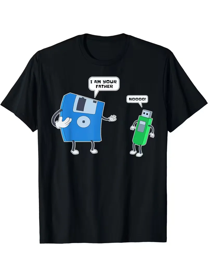 Computer Engineering Unisex Freizeit-T-Shirt Herren Vater & Sohn Floppy Disk Engineer T-Shirts Herren Freizeit-T-Shirt Daily Stre