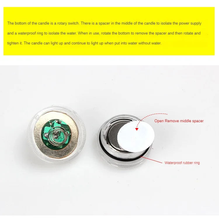 Description Picture 6 of itemLED Waterproof Candle Lights Fish Tank Lights Aquarium Lights Party Bar Wedding Waterproof Electronic CandleLights Diving Lights