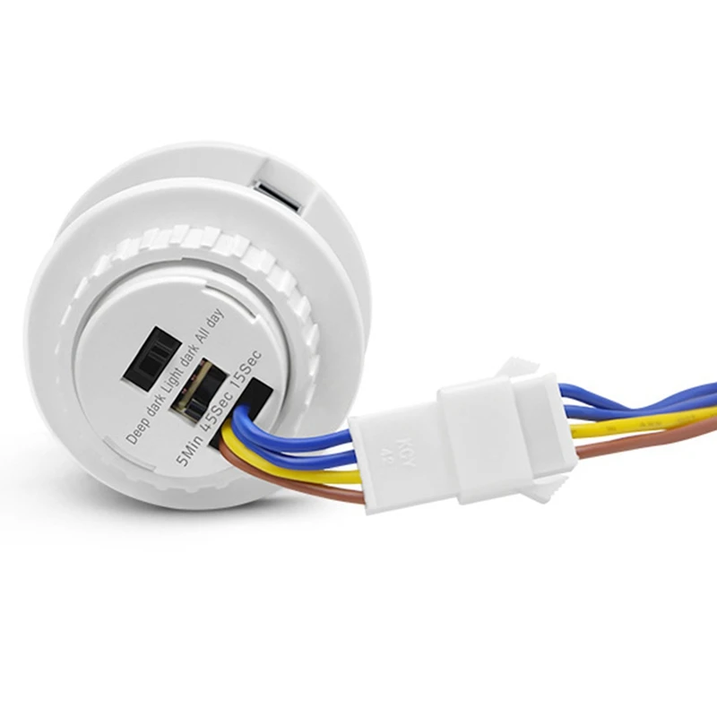 2Pcs 110-220V PIR Sensor Smart Detection Time Delay Adjustable Infrared Induction