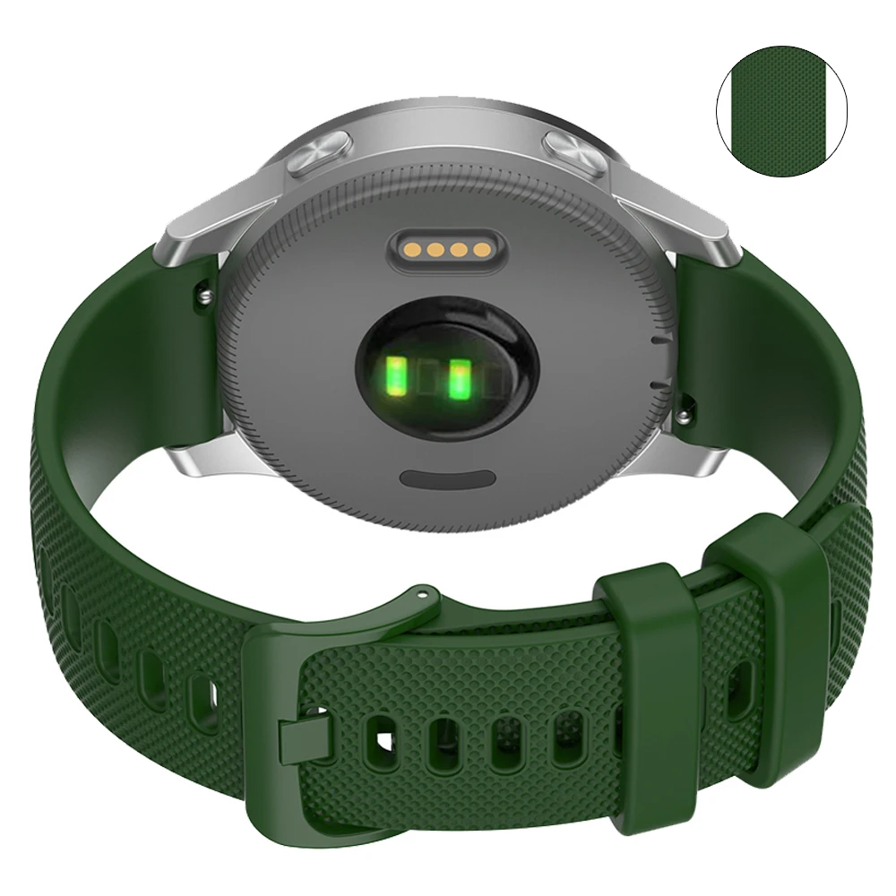 Universal Silicone Sport Watch Band, 20mm/22mm - Multiple Sizes Available