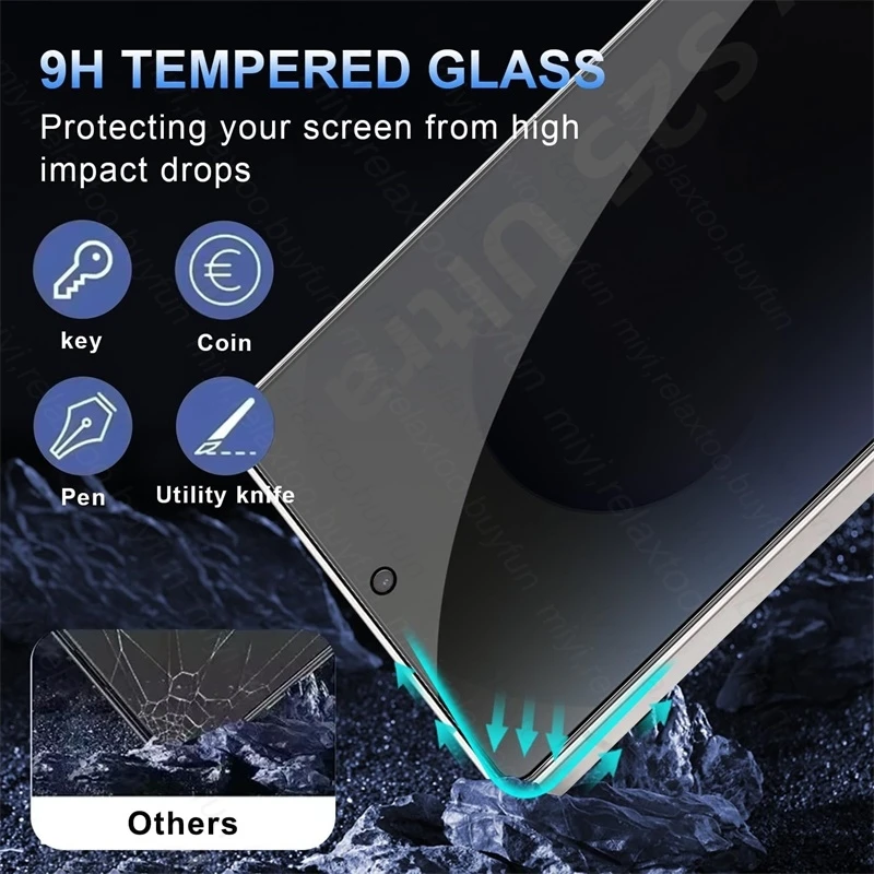 Premium Anti-Spy Tempered Glass Screen Protector – 2-Pack, Ultra HD 9H Privacy Film