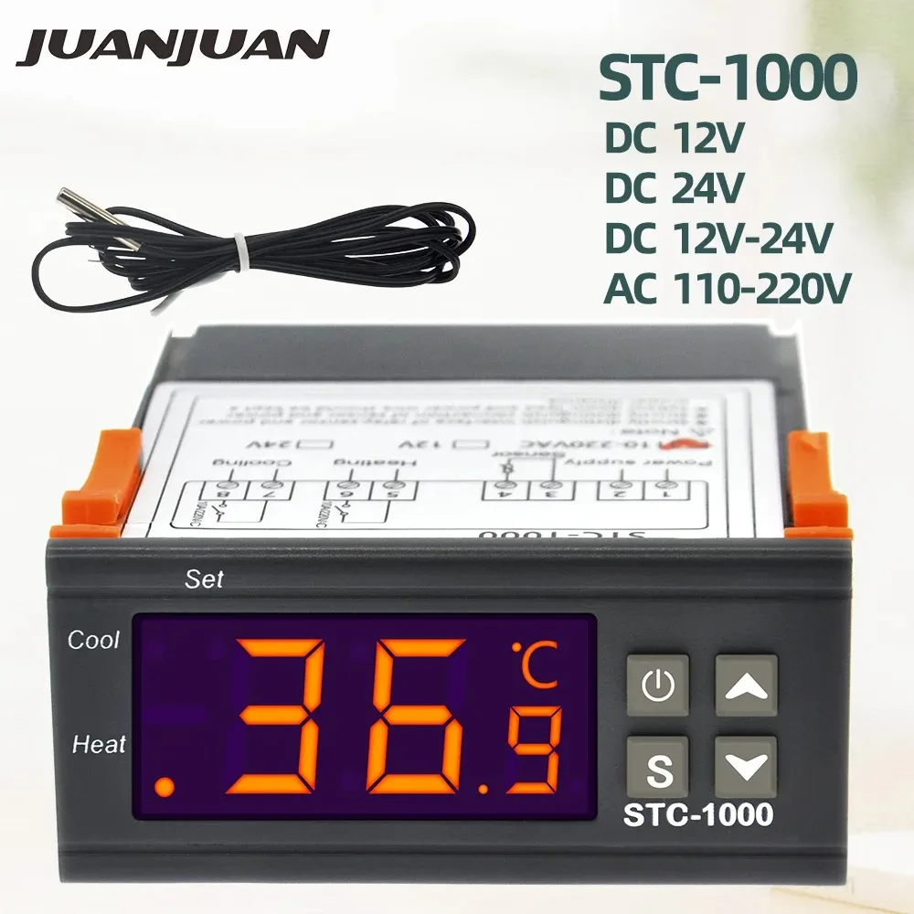 Digital temperature controller STC-1000 Temperature Controller Thermostat Thermoregulator Incubator Relay Brewing Heater Cooler 12V 24V 220V