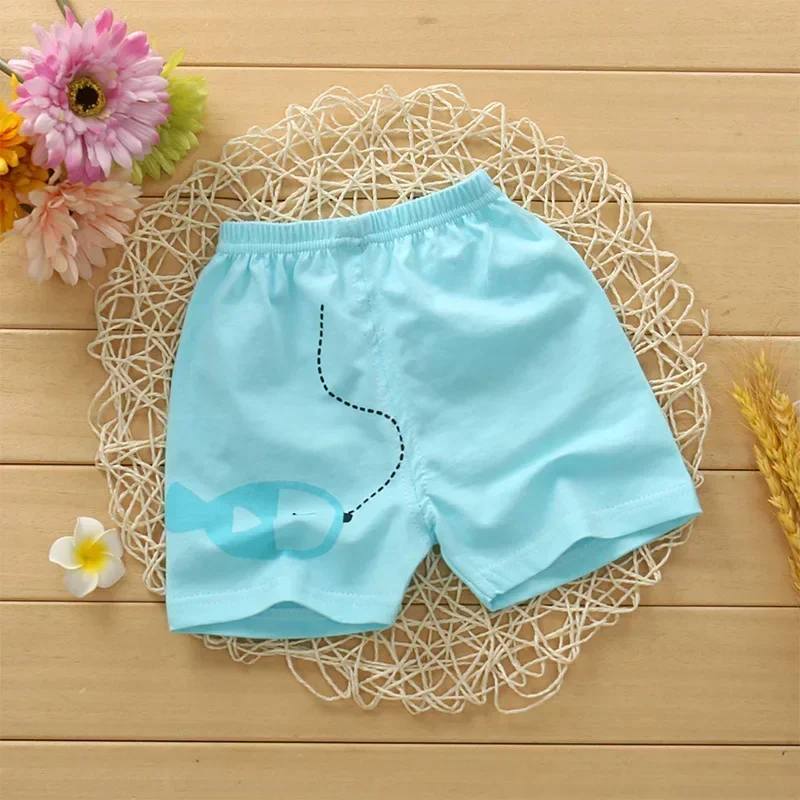 Kids Shorts Kids Trousers Baby Boys Girls Shorts Toddler Kids Striped Short Pant Summer 1-5 Years Children's Cotton Short Trousers Cartoon Clothing