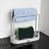 1PCS Detachable Kitchen Dishcloth Holder Rag Hanger Sink Sponge Holder Storage Rack Shelf For Bathroom Scrubber Brush Organizer 1