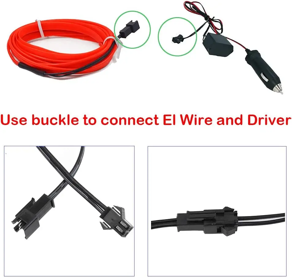 12V/5V Neon EL Wire Power Driver Controller Glow Cable Strip Light Inverter Adapter Led wire cable