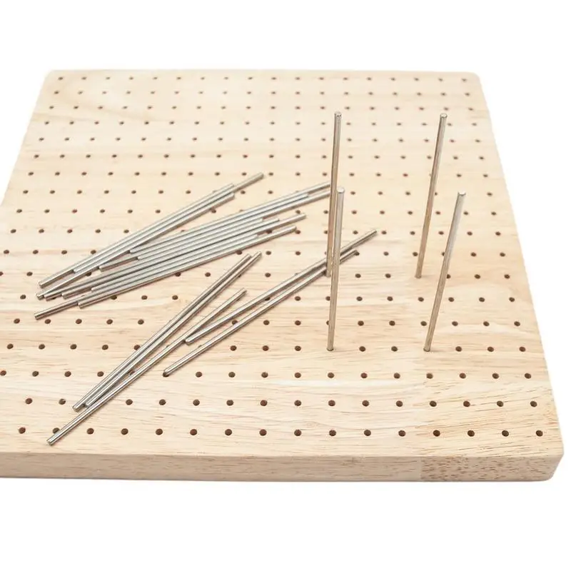Planche De Blocage En Bois Pour Crochet - 19,5 X 19,5 Cm, 20 Broches, Idéale Pour Granny Squares