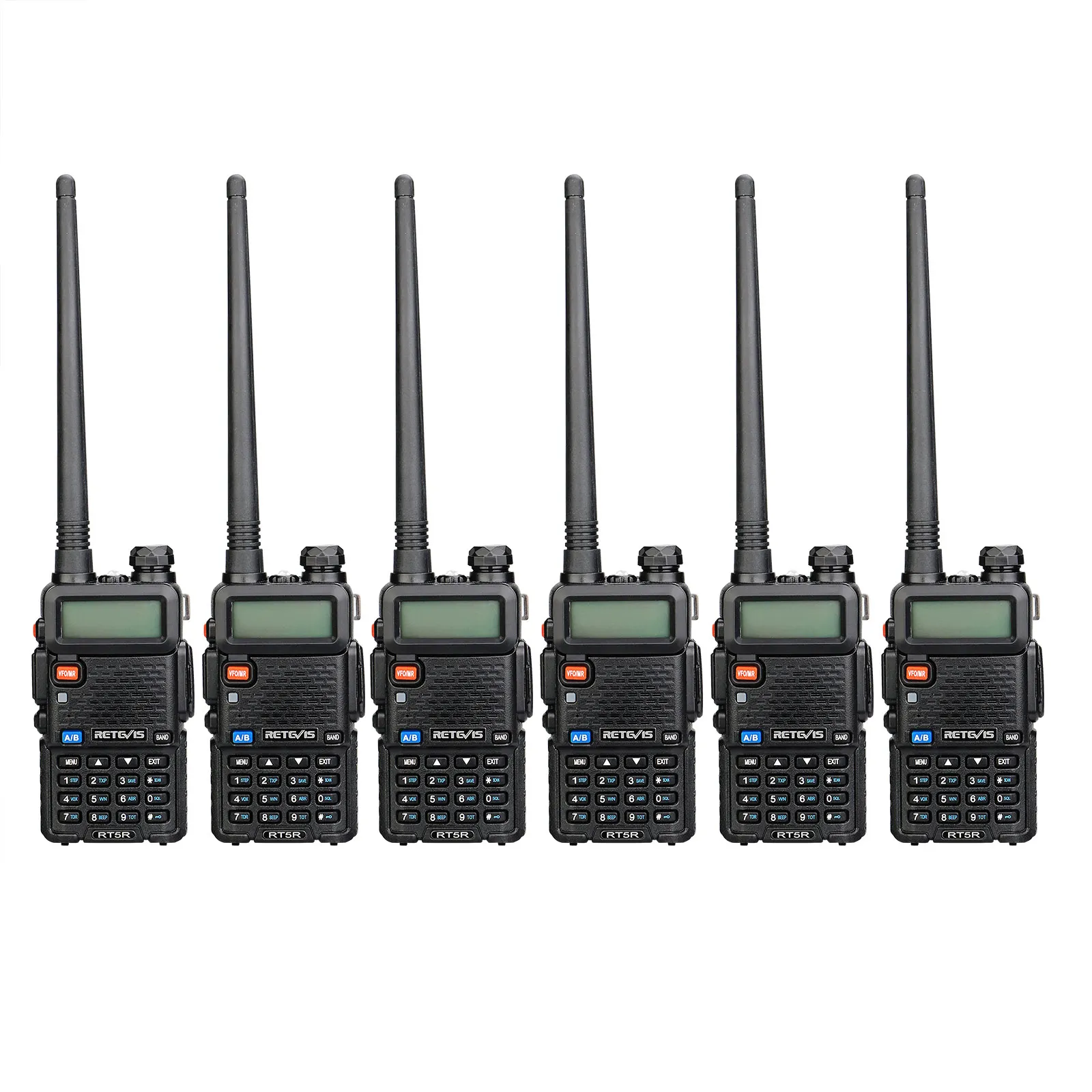 6PACK long range radio set Retevis RT5R UHFVHF Dual band Handheld two way  radio walkie talkie for warehouse outdoor hiking