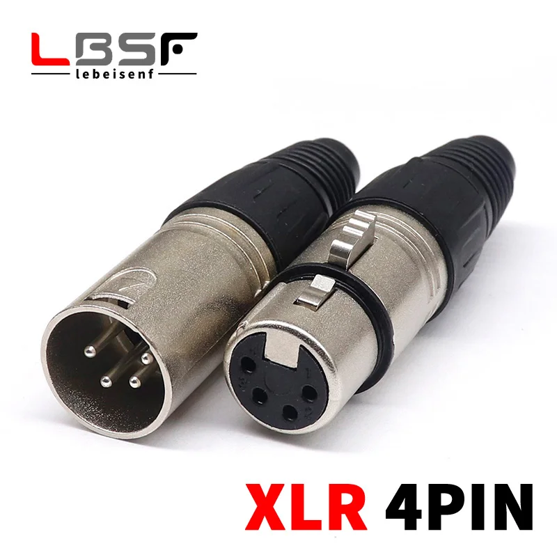 4pin Silver Canon Head Microphone Plug Microphone Head Xlr Balanced