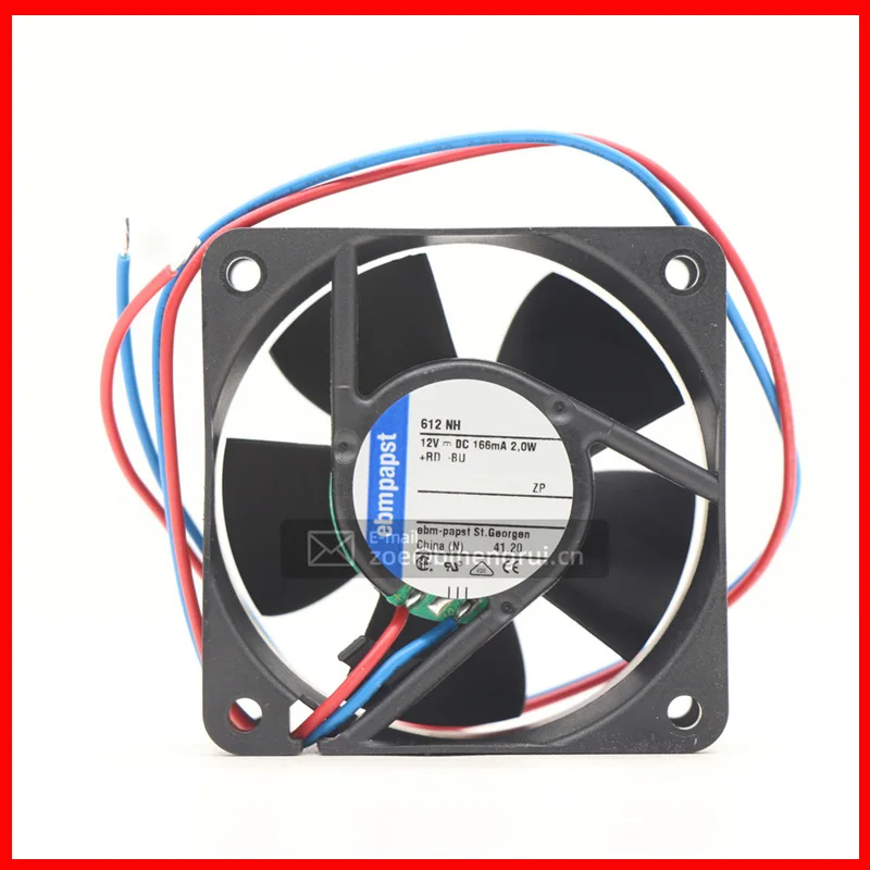 

612NH 60x60x25mm 6025 6cm 12V DC 1.8W 43m3/h 5600rpm Ball Bearing Chassis Cabinet Axial Cooling Fan