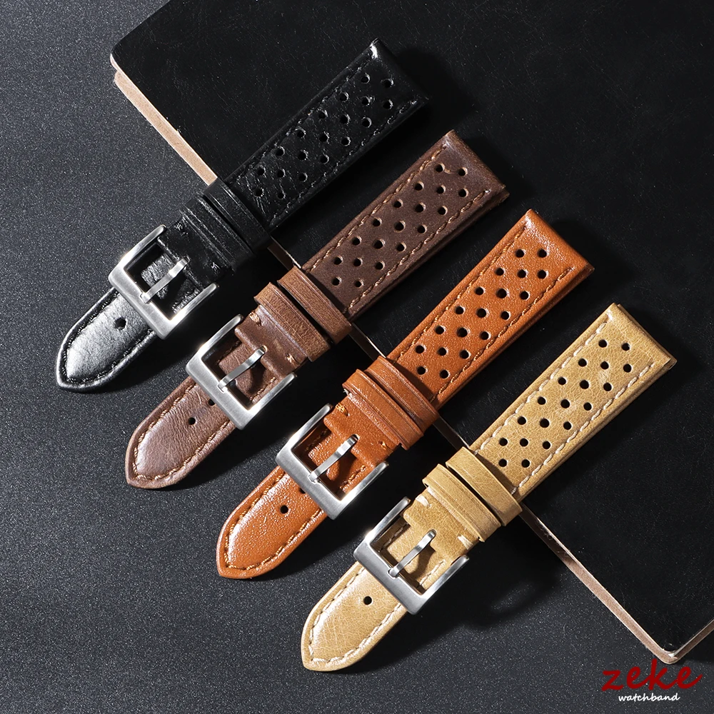 Vintage Genuine Leather Strap - Soft Cowhide Breathable Wristband in Multiple Sizes