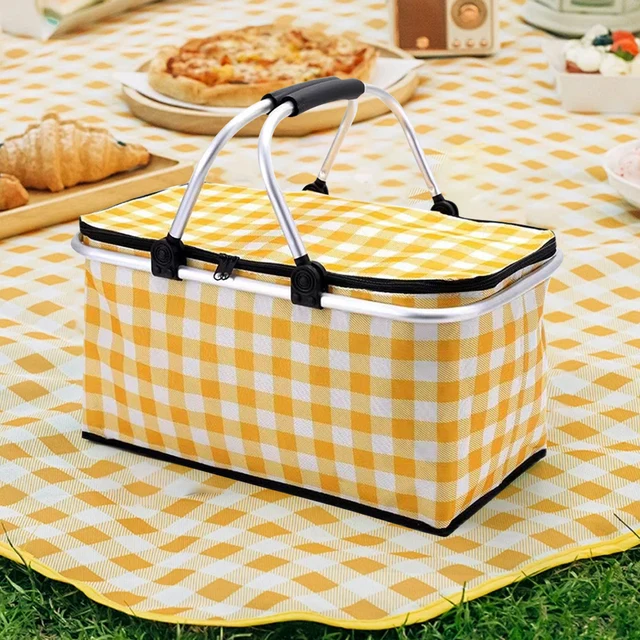 Cestino Da Picnic Isolato Pieghevole - Borsa Termica Per Campeggio E Scampagnate - Foto 6