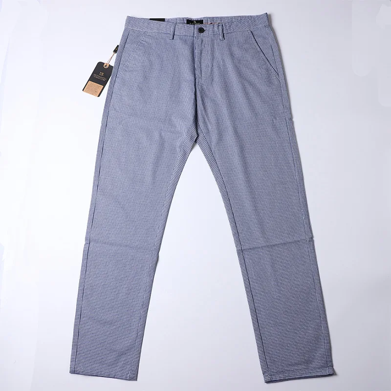 격자 무늬 바지 블루 브랜드 Pantalons 한국 스타일 봄 여름 가을 바지 남성 바지 비즈니스 2022 신규