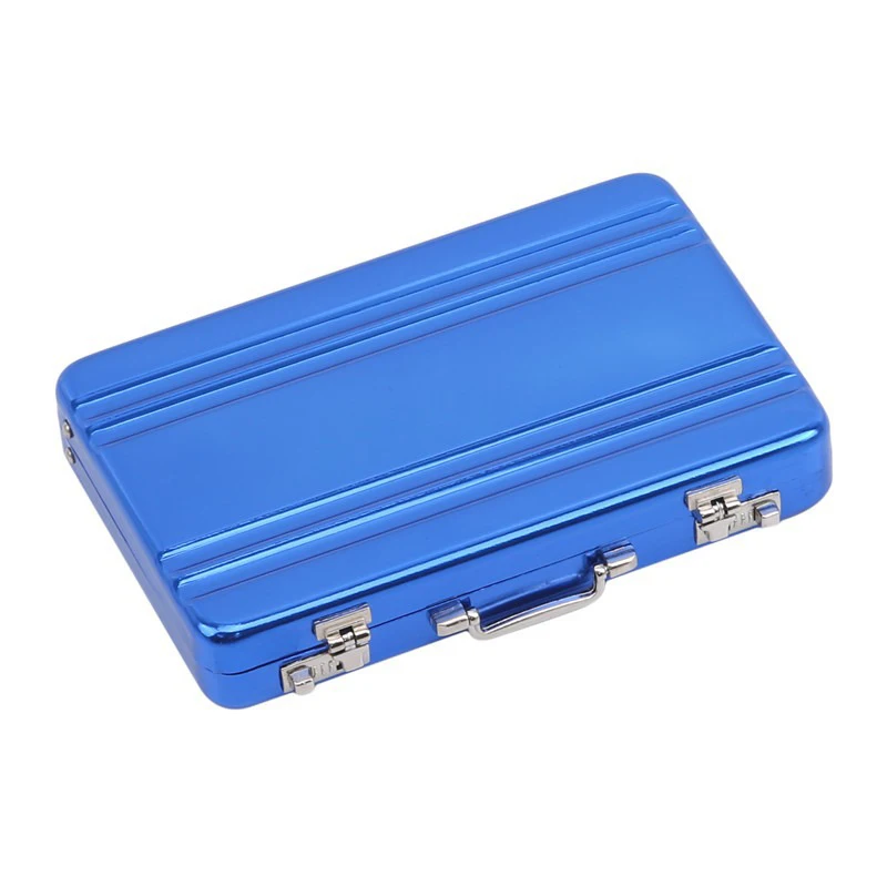 Aluminum Storage Box Business ID Credit Card Holder Mini Suitcase Bank Card Box Holder Jewelry Case Organizer Rectangle